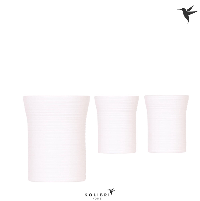 <h4>Kolibri Home Furrow pot white</h4>