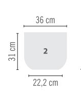 VASO ATENAS CILINDRICO 36  - A 31 X L 36 CM - 20 L CHUMBO