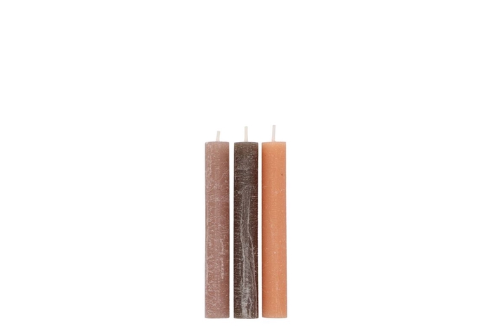 Frosty Woods Brown Mix Taper Candle 2x15cm