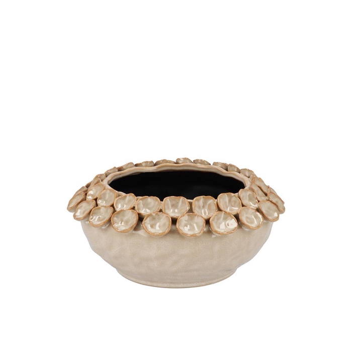 <h4>Nancy Beige Pot Flower 25x25x11cm</h4>