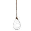 Glass hanging drop+rope d12 25cm