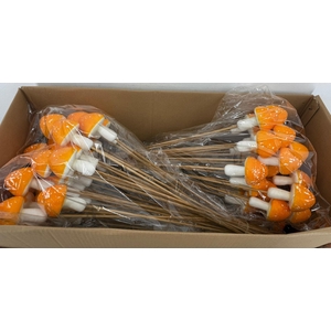 Stick Mushroom 9cm Orange