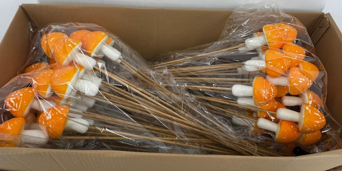 <h4>Stick Mushroom 9cm Orange</h4>