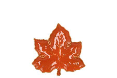 <h4>Leaf Maple Plate Orange 11x11x3cm Nm</h4>