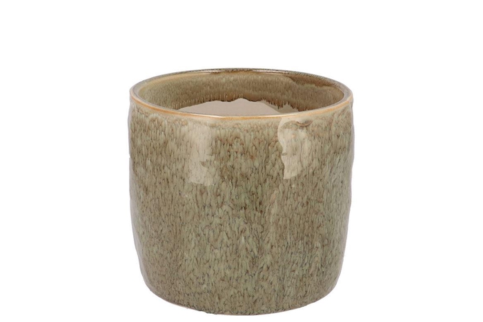 <h4>Iron Stone Sand Glazed Pot 12x11cm</h4>