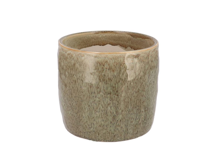 <h4>Iron Stone Sand Glazed Pot 12x11cm</h4>