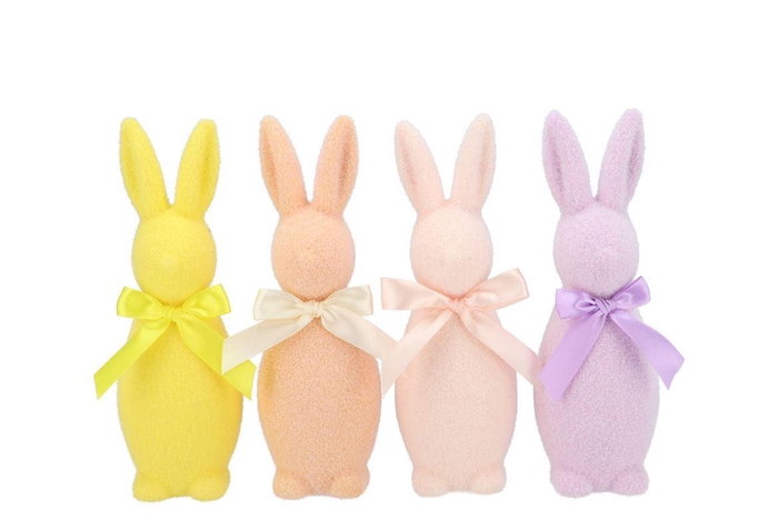 <h4>Easter Flock Dreamy Pastel Bunny Mini Ass 7x7x20cm</h4>