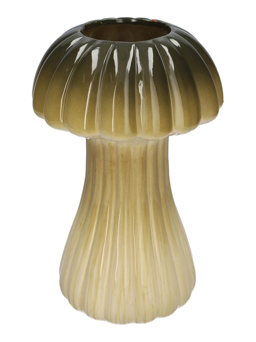 <h4>DF03-665483200 - Vase Champignon1 lines d8/18xh28.5 green</h4>