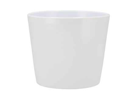 <h4>Ceramic White Shiny Pot 15cm</h4>