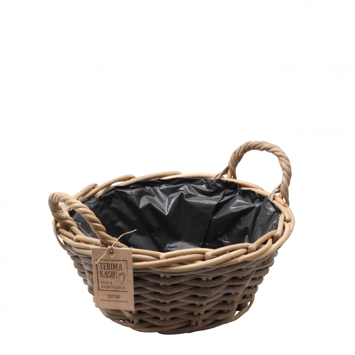 <h4>Baskets rattan Terima tray+handle d26*12cm</h4>