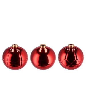 Christmasball Red Single Vase Ass 19x19x17cm Nm