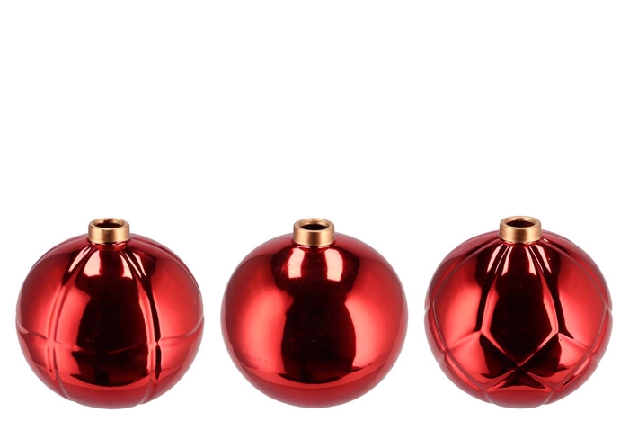 <h4>Christmasball Red Single Vase Ass 19x19x17cm Nm</h4>