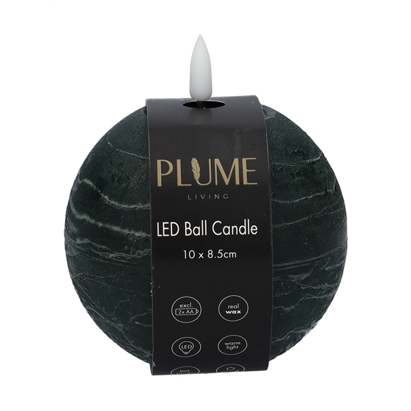 <h4>Ball LED candle Lumina1 RC d10xh8.5 forest green</h4>