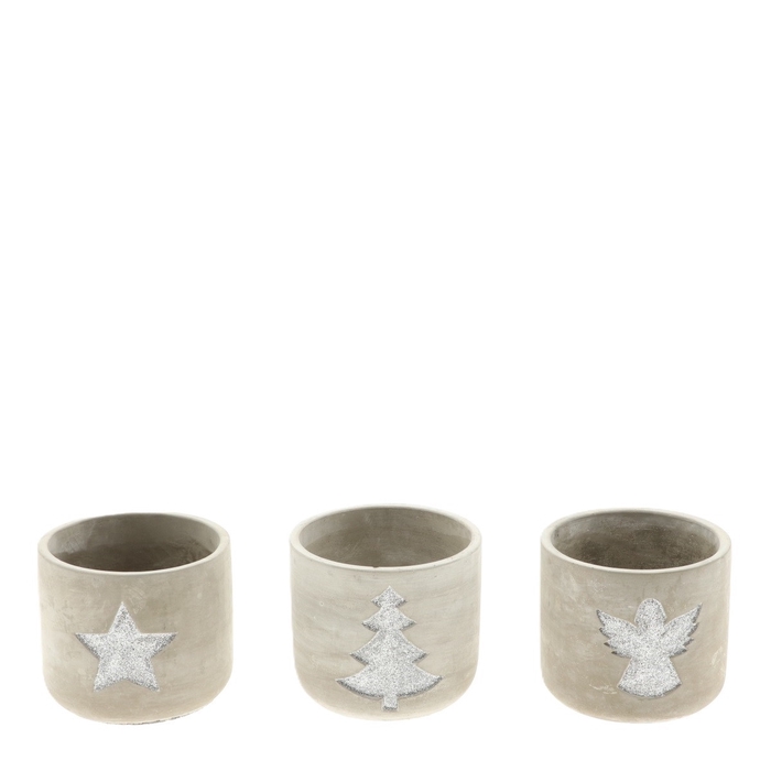 <h4>Kerst Xmas pot d12*11cm ass.</h4>