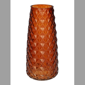 DF02-700617000 - Vase Gemma diamond d6.5/10xh21 brown/terra transparent