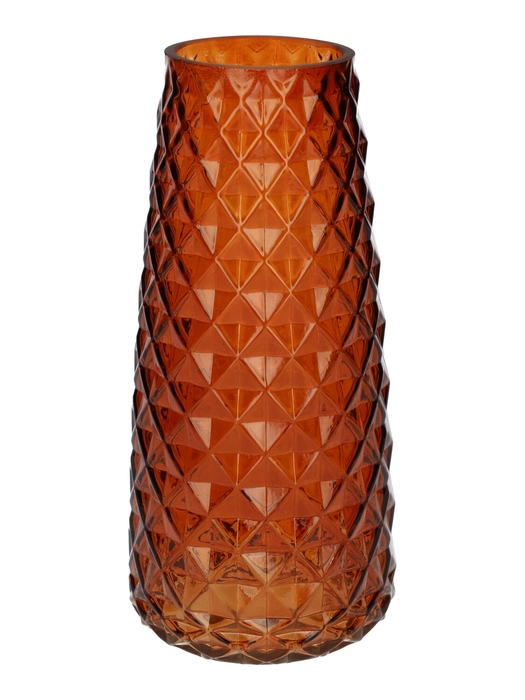 <h4>DF02-700617000 - Vase Gemma diamond d6.5/10xh21 brown/terra transparent</h4>