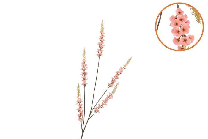 <h4>Silk Campanula Orange Single Stem 104cm</h4>