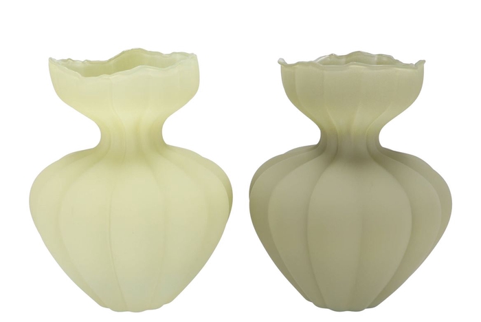 <h4>Luxx Summer Green Mix Vase Cone Neck Ass 26x32cm</h4>