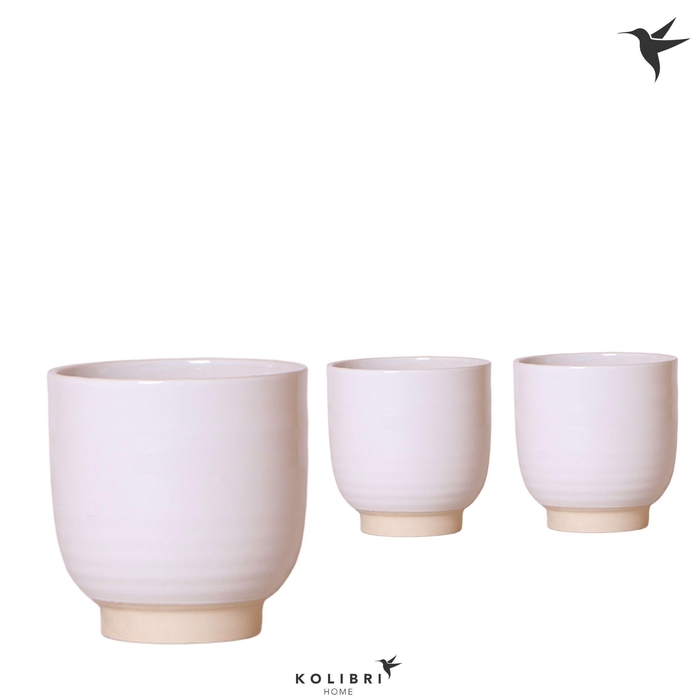 <h4>Glazed pot white</h4>