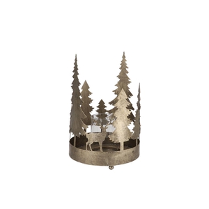 Kaya Gold Candle Holder X-mas Metal 19x27cm