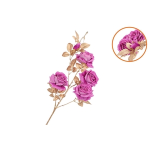 Silk Rose Goldie 5x Purple 116cm Nm