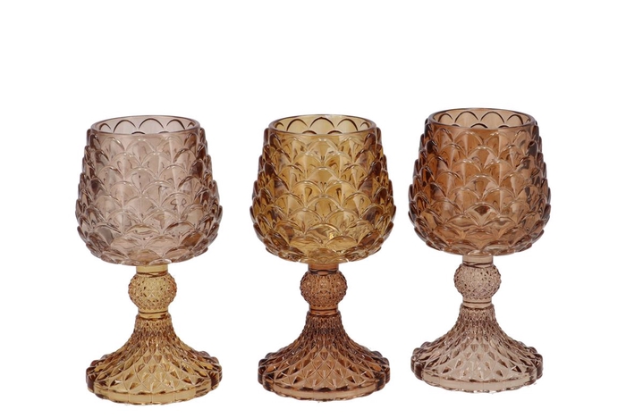 Jazz Scottish Brown T-light Pinecone Ass 9x16cm