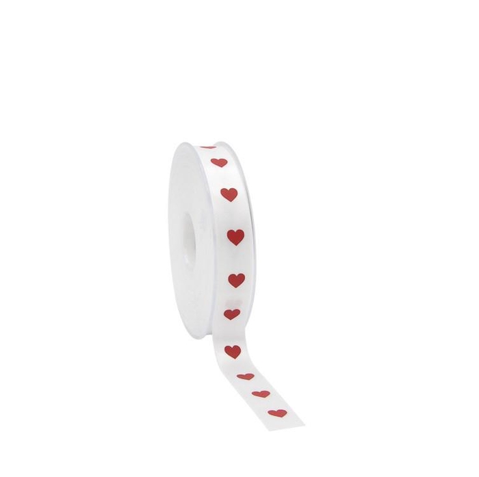 <h4>Valentine Ribbon satin heart 15mm 25m</h4>