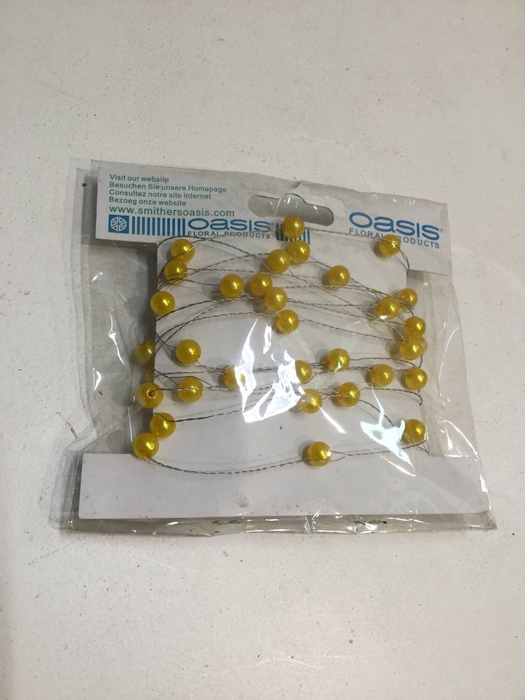 OASIS PEARLS ON WIRE YELLOW 3M
