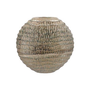 Inga Jada Green Oval Vase Active Glaze Wave 51x17x