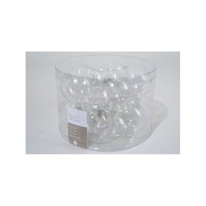 <h4>KERSTBAL GLASS 60MM 10PCS TRANSPARANT</h4>
