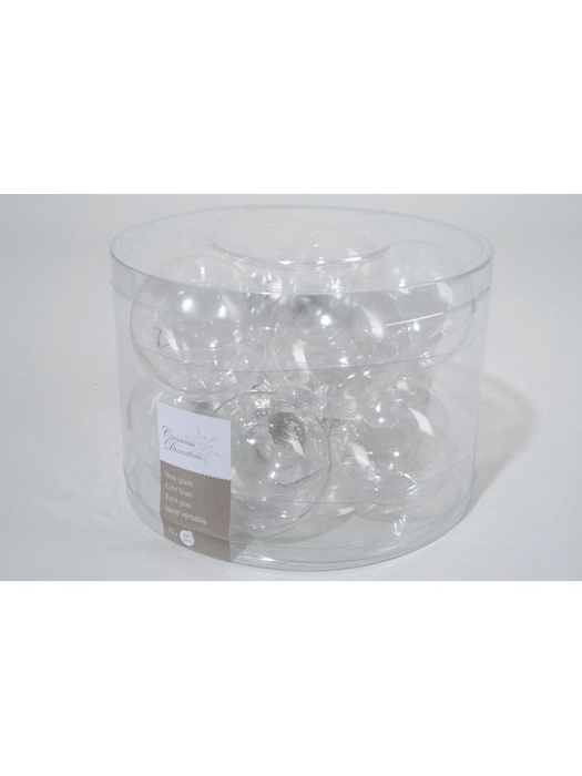 KERSTBAL GLASS 60MM 10PCS TRANSPARANT