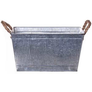 Planter Jari Lines 29x19x15 zinc