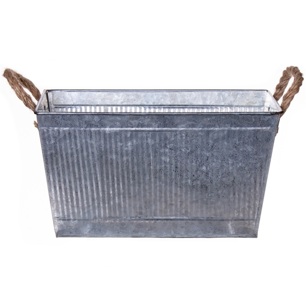 <h4>Planter Jari Lines 29x19x15 zinc</h4>