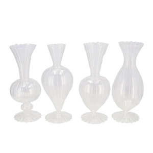 Sunny Dutch Transparent Glass Vase Ass 12x12x28cm