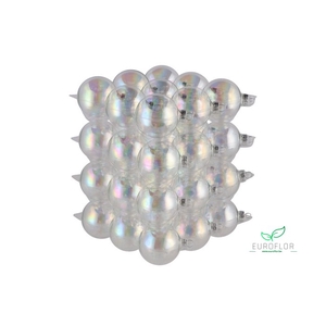 KERSTBAL GLASS 57MM 36PCS TRANSPARANT