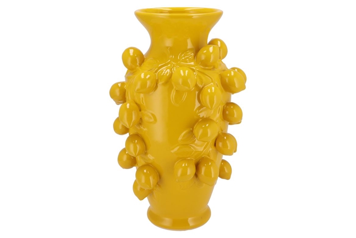 <h4>Fruit Lemon Yellow Vase 24x38cm Nm</h4>