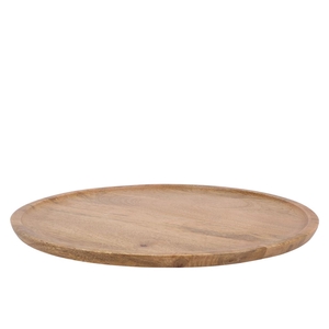 Mumbai Mango Wooden Tray Round Small Edge 44x44x2cm