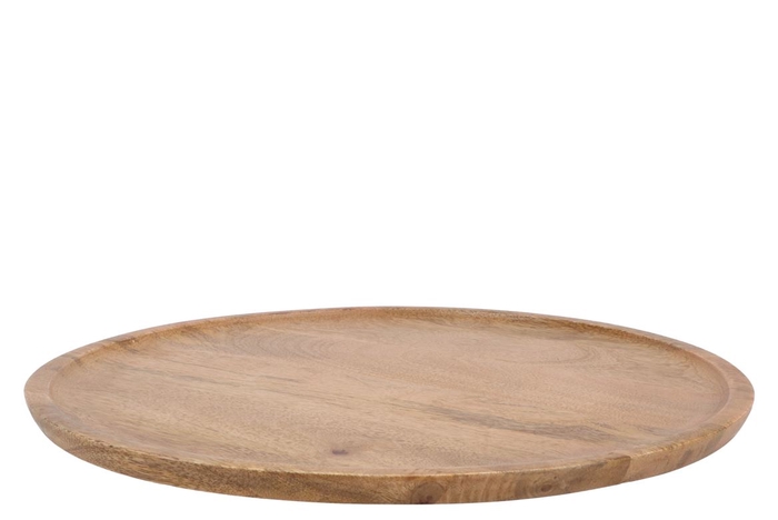 <h4>Mumbai Mango Wooden Tray Round Small Edge 44x44x2cm</h4>