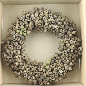 Wreath Euca Clock Natural 30cm