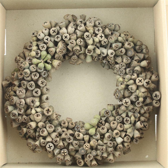 <h4>Wreath Euca Clock Natural 30cm</h4>