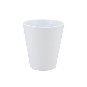 Ceramic White Shiny Pot Orchid 15cm