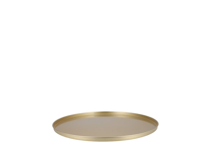 <h4>Coaster Majestic Gold Tray Metal 26x2cm</h4>