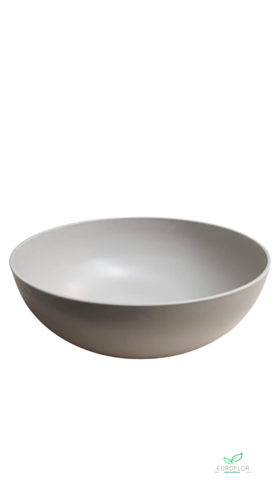 MELAMINE BOWL LIGHT GREY H10D30