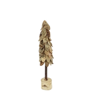 Kerst naturel Boom berk 30cm