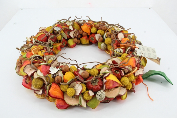 <h4>WREATH DRIED FRUIT/PHYSALIS 40CM</h4>