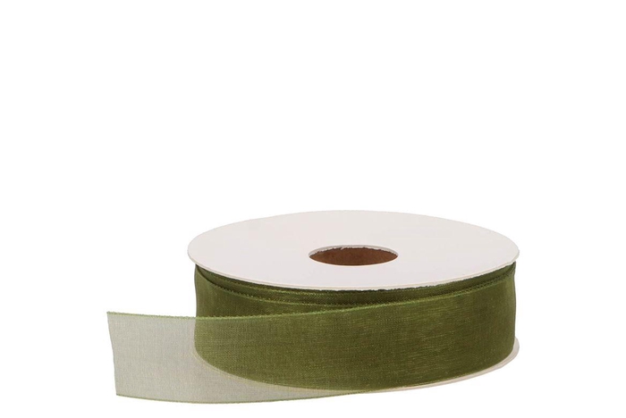 <h4>Ribbon Organza 66 Moss Green 50mx25mm Nm</h4>