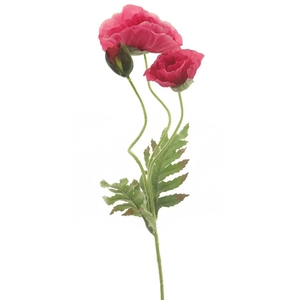 SILK FLOWERS - POPPY FLORA SPRAY BEAUTY 70CM