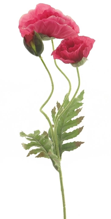 SILK FLOWERS - POPPY FLORA SPRAY BEAUTY 70CM