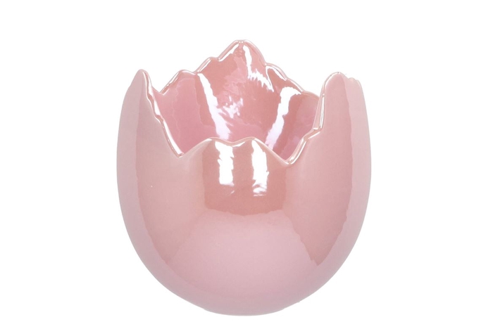 <h4>Easter Egg Pearl Pink Pot 15x15cm</h4>