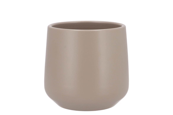 <h4>Ceramic Taupe Matt Pot Orchid Berlin 14cm</h4>